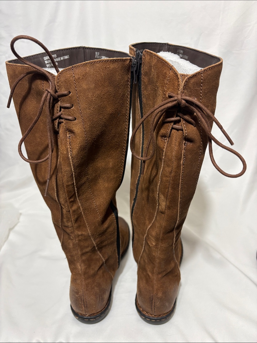 Born Chestnut Brown Suede To The Knee Boots - Picture 4 of 7